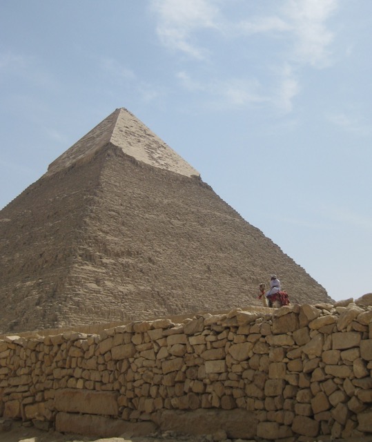 Egyptian Pyramid and camel driver